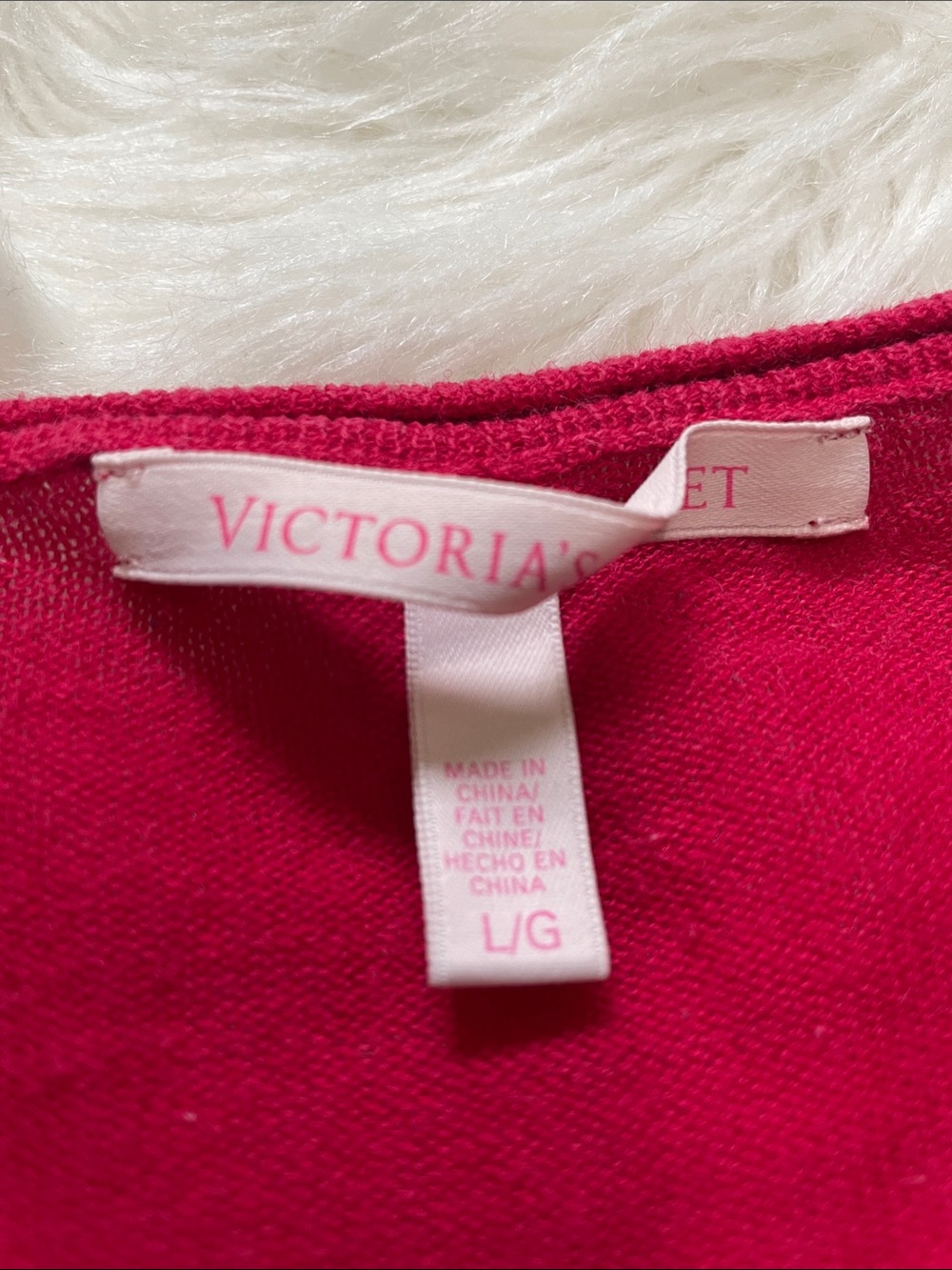 Victoria's Secret Lightweight Long & Lean Button-Front Cardigan Red Large - Picture 9 of 14
